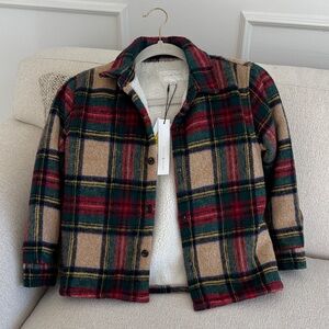 NWT- Boys size 8 Plaid Fleece Lined Jacket